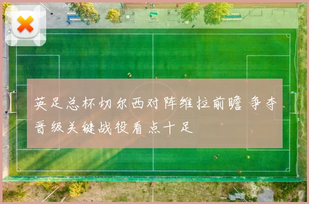 英足总杯切尔西对阵维拉前瞻 争夺晋级关键战役看点十足